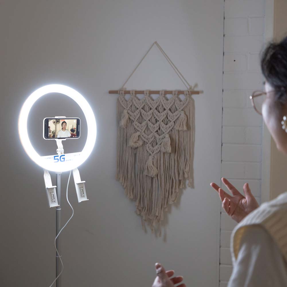 NiceFoto Foldable LED 12" Ring Light (3200K/5600K/6500K) (DEMO STOCK)