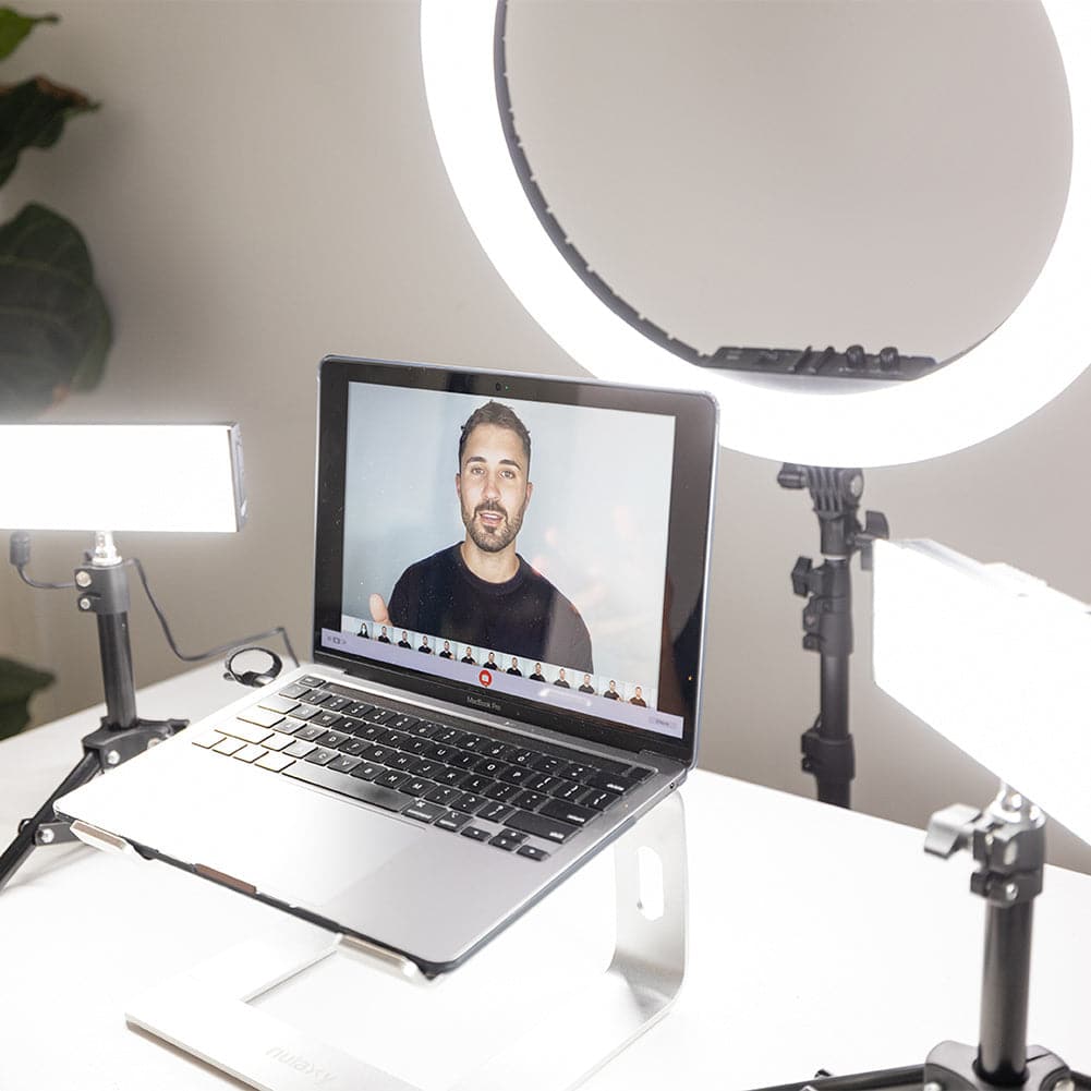Premium Youtube Lighting Platinum Pro II Ring Light and Crystal Luxe LED Lights Kit