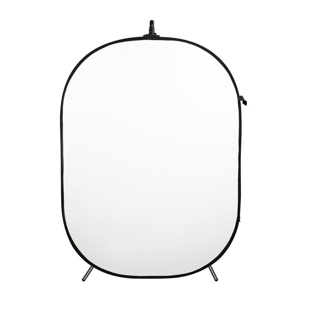 White / Black Collapsible Pop Up Backdrop with Stand & Peg Kit (1.5 x 2.1M)