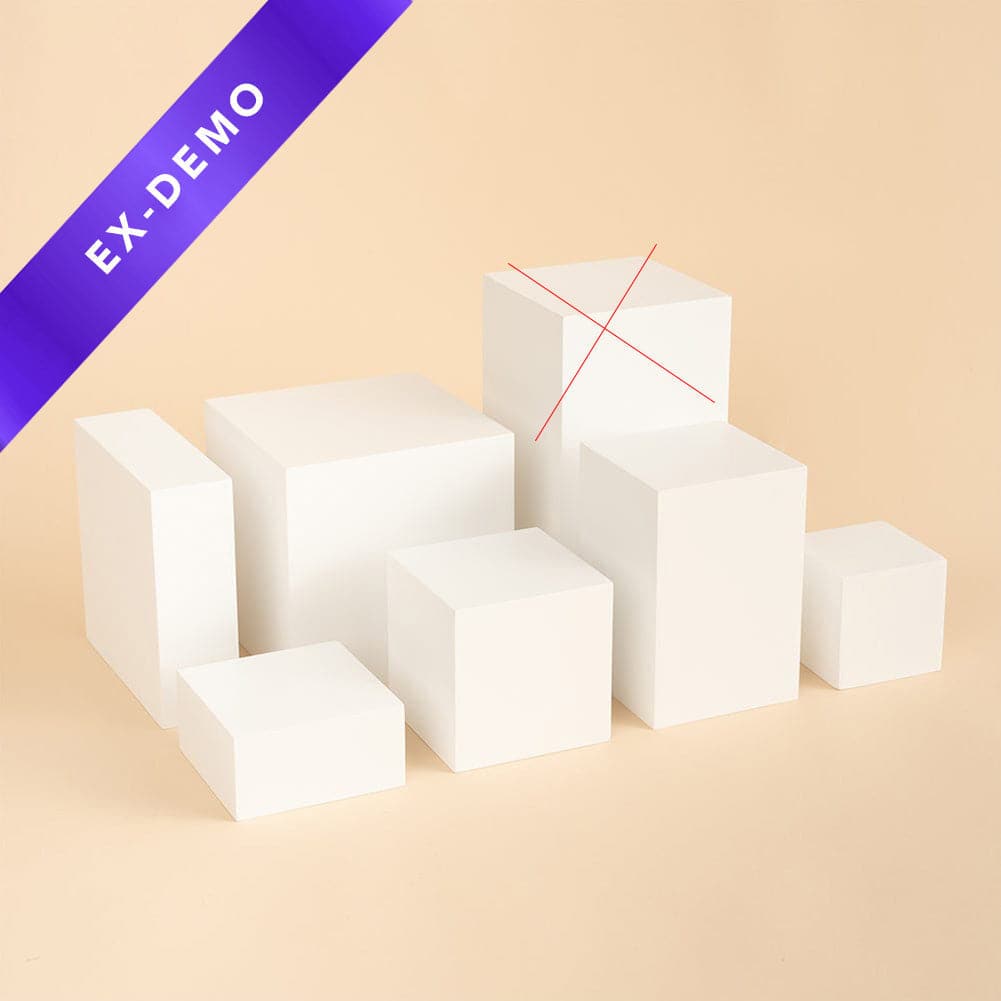 Spectrum White PRO.PROPS Styling Photography Prop - Cube & Block Mega Bundle (DEMO STOCK)