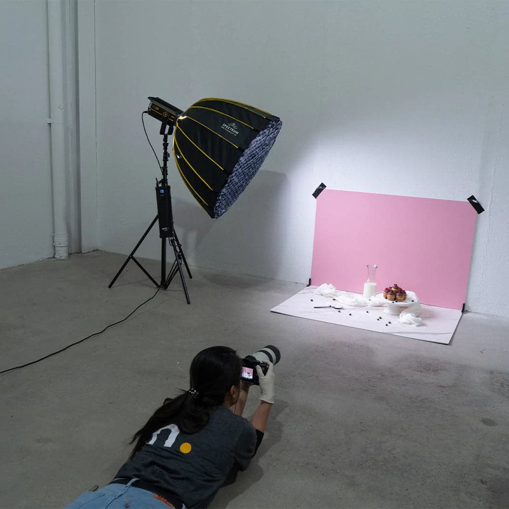 ProBoards Flat Lay Photography Rigid Pink /Off White + Marble Backdrop - Northbridge (80cm x 120cm)