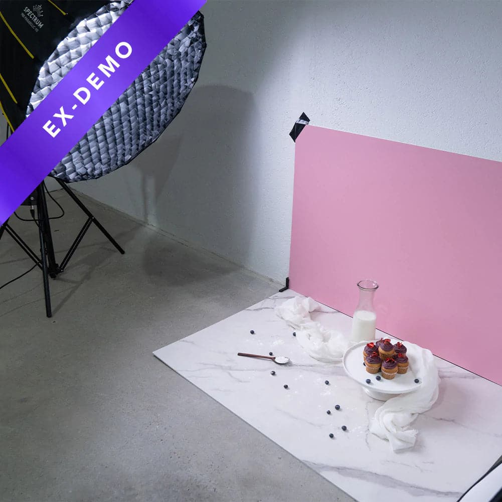 ProBoards Flat Lay Photography Rigid Pink /Off White + Marble Backdrop - Northbridge (80cm x 120cm)