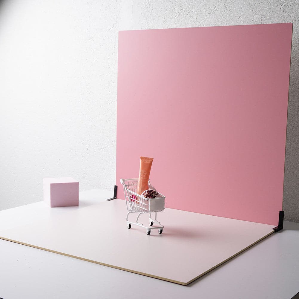 ProBoards Flat Lay Photography Rigid White Pink Backdrop - Fairy Floss (60cm x 60cm)