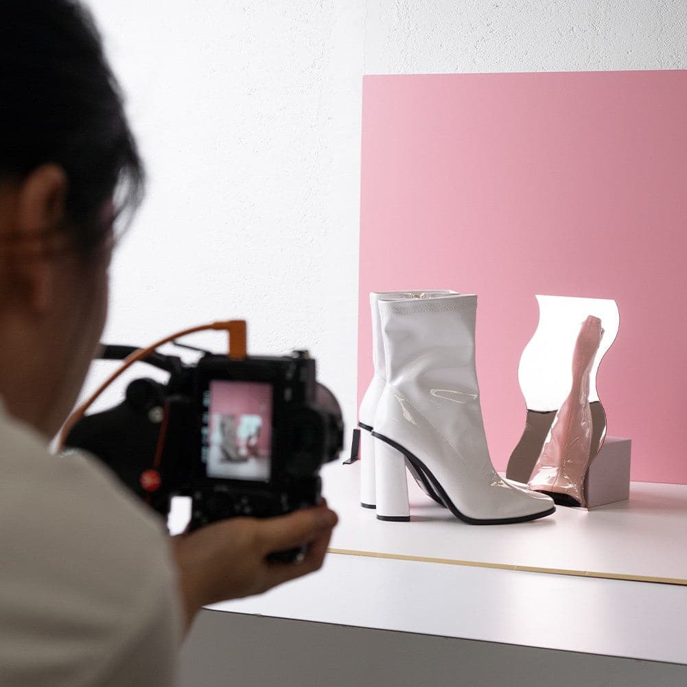 ProBoards Flat Lay Photography Rigid White Pink Backdrop - Fairy Floss (60cm x 60cm)
