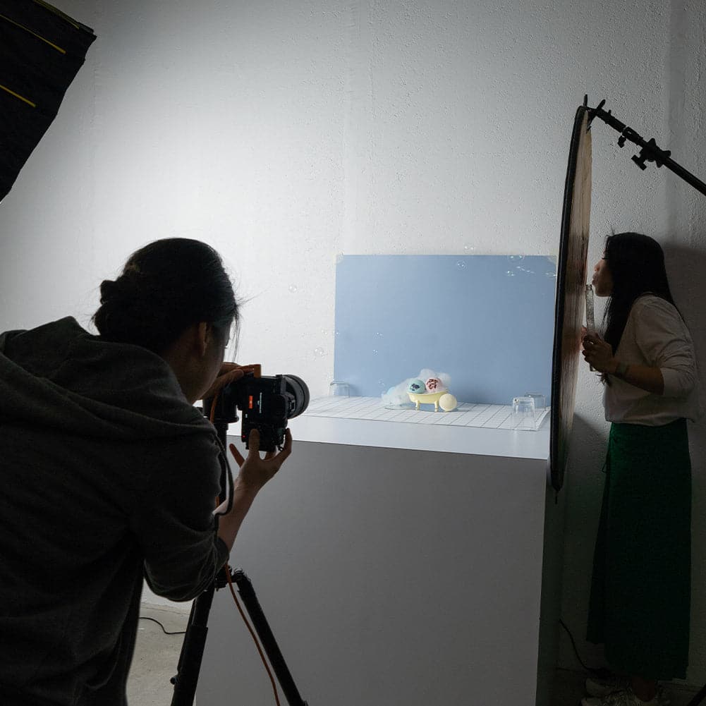 Flat Lay Instagram Backdrop - 'Newtown' Black & White Grid (56cm x 87cm)