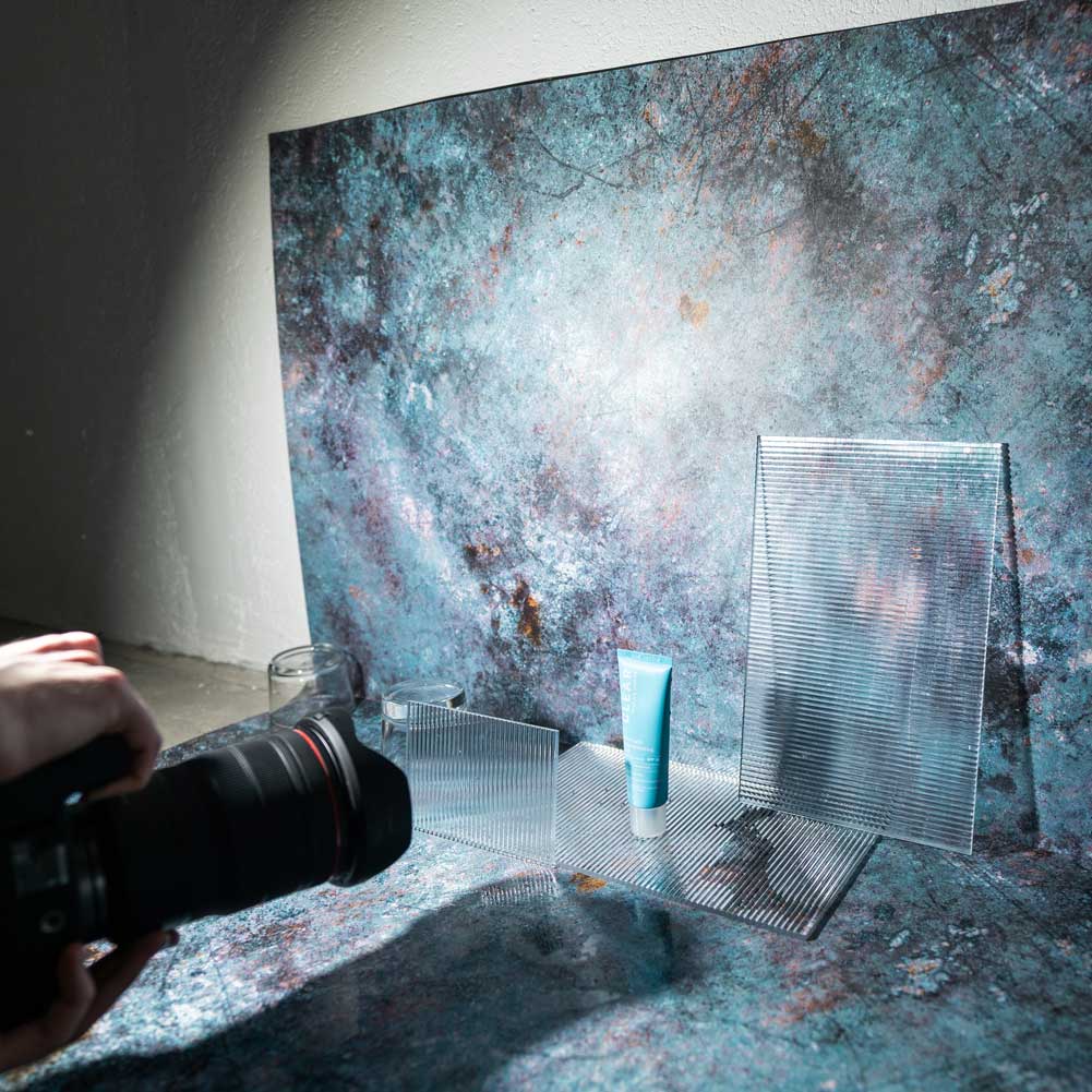 Ribbed Transparent Acrylic Sheet Styling Prop 29cm x 18cm (6mm thickness)