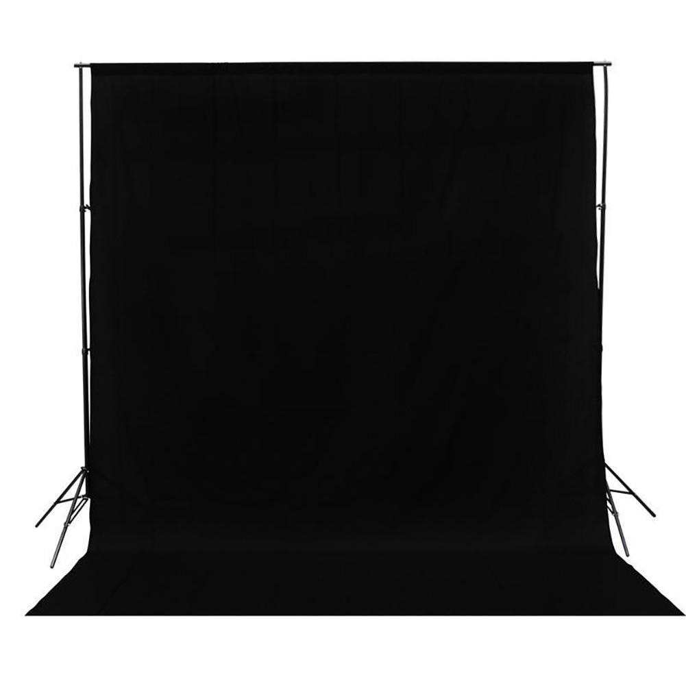 Black 3m x 3m Studio Cotton Muslin Backdrop