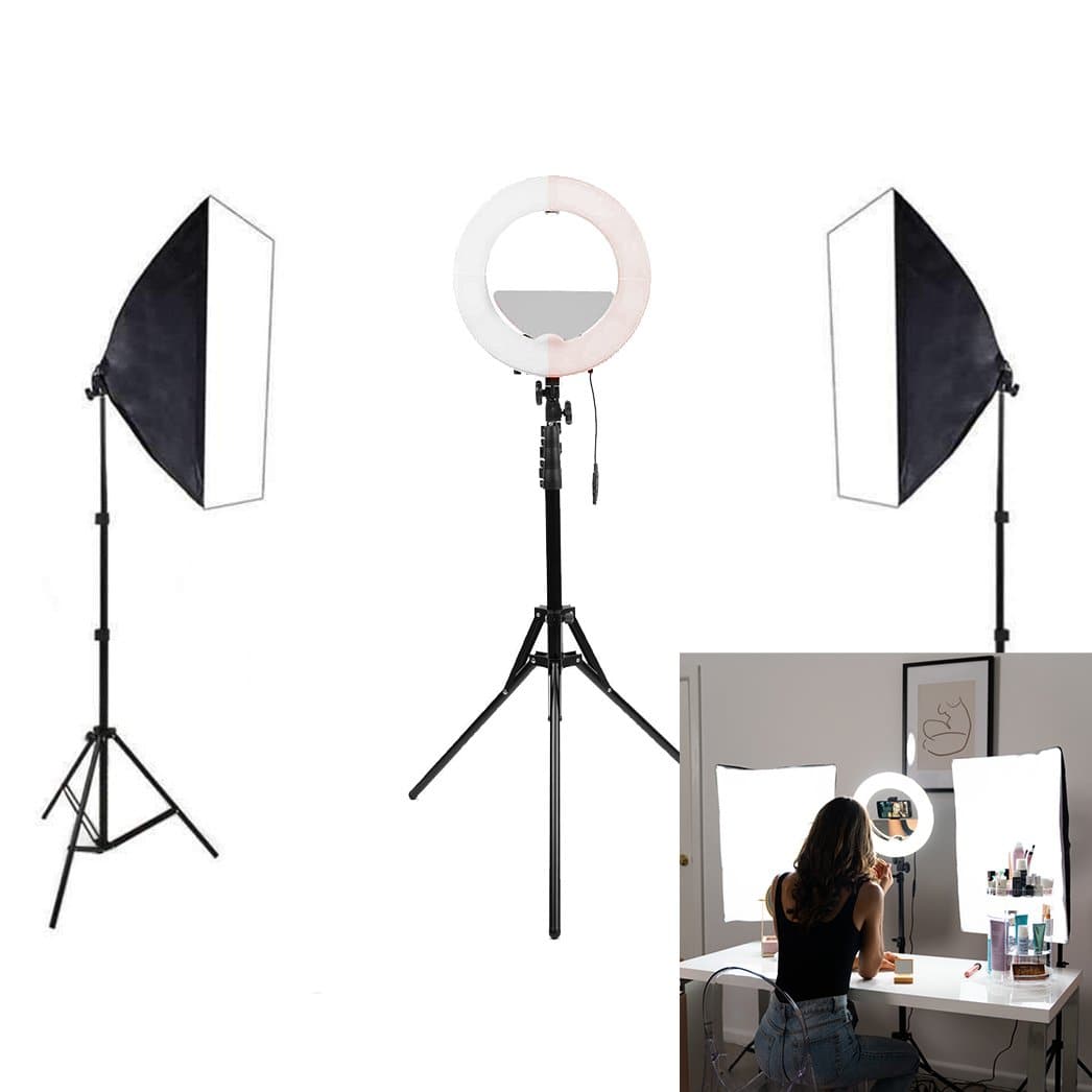 Blogger & Vlogger 13" Ring Light & Softbox Kit - Spectrum Aurora Mini Pearl III