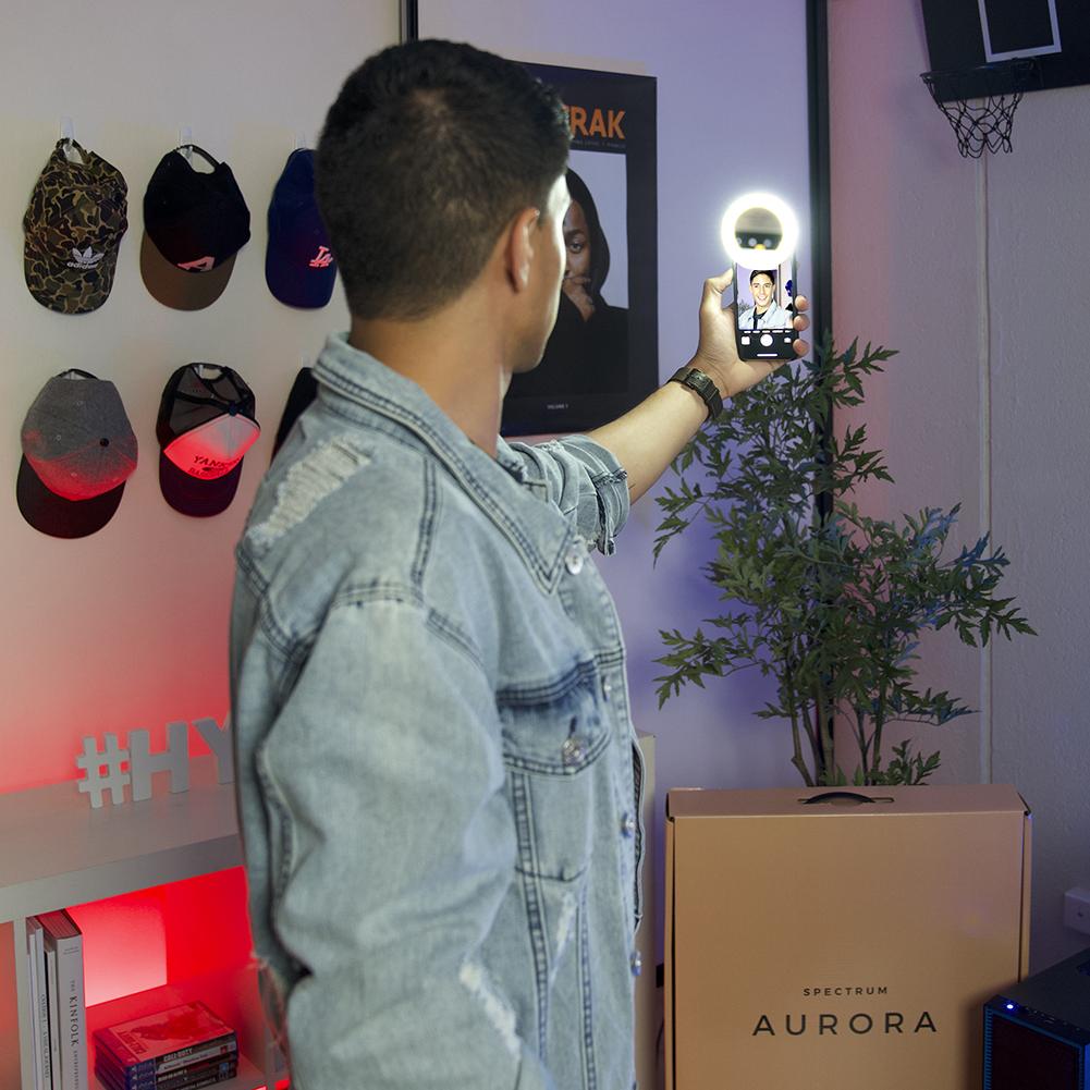 Selfie Phone Ring Light - Winter White Gold-Luxe Firefly