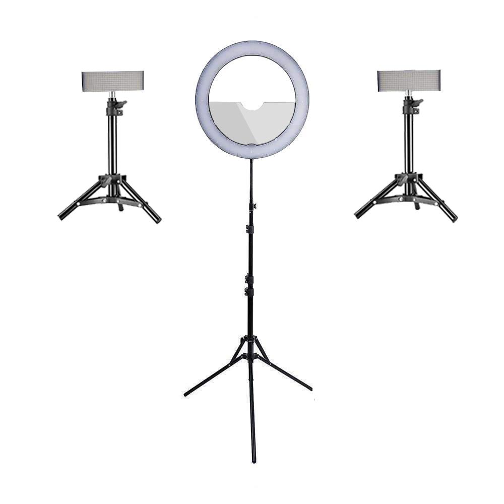 Youtube & Beauty 19" Ring Light & LED Panel Kit - Gold Luxe II