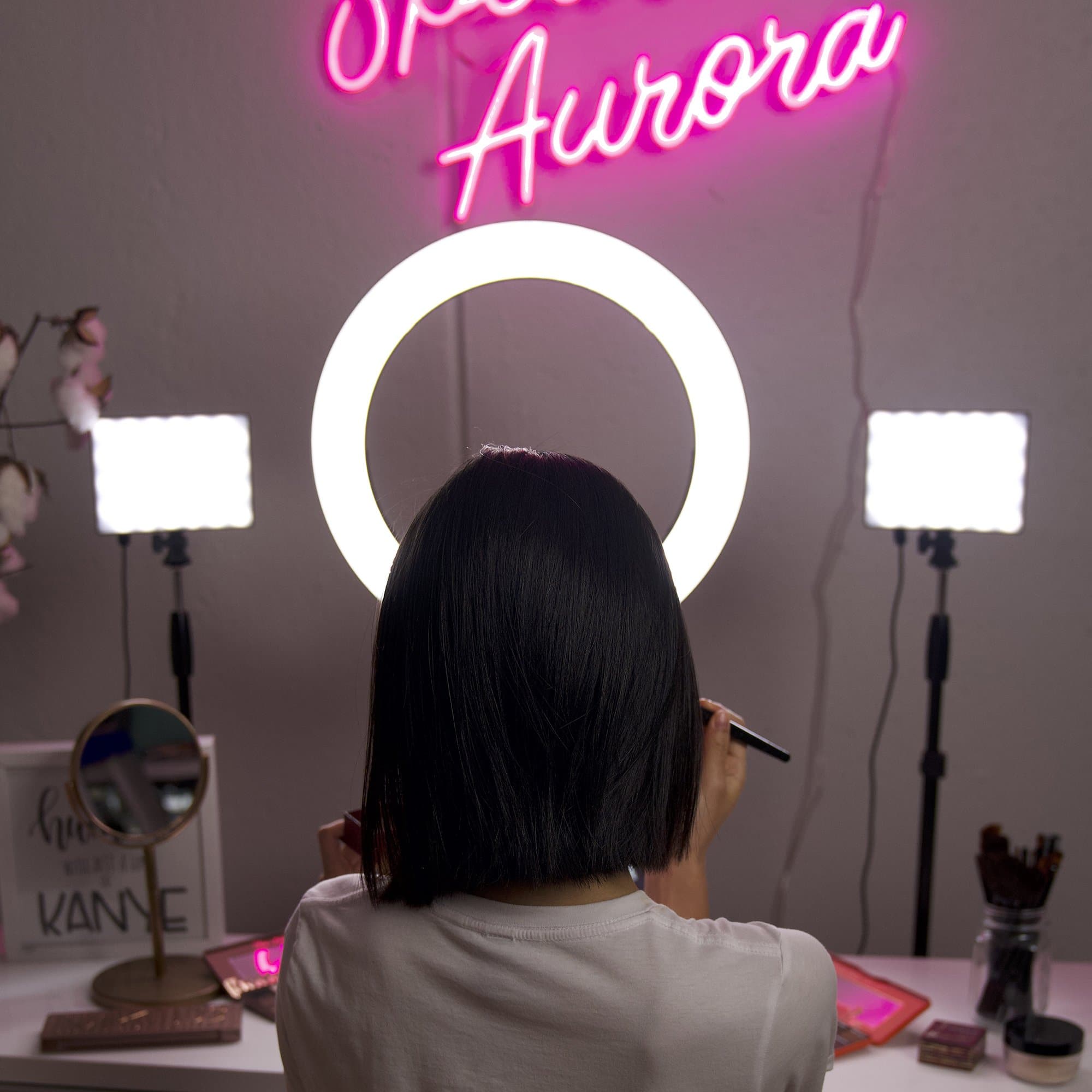 Aurora Gold Luxe Ring Light 3 Point LED 'YouTube Pro Kit'
