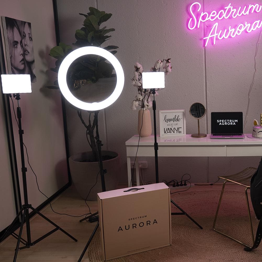Aurora Gold Luxe Ring Light 3 Point LED 'YouTube Pro Kit'