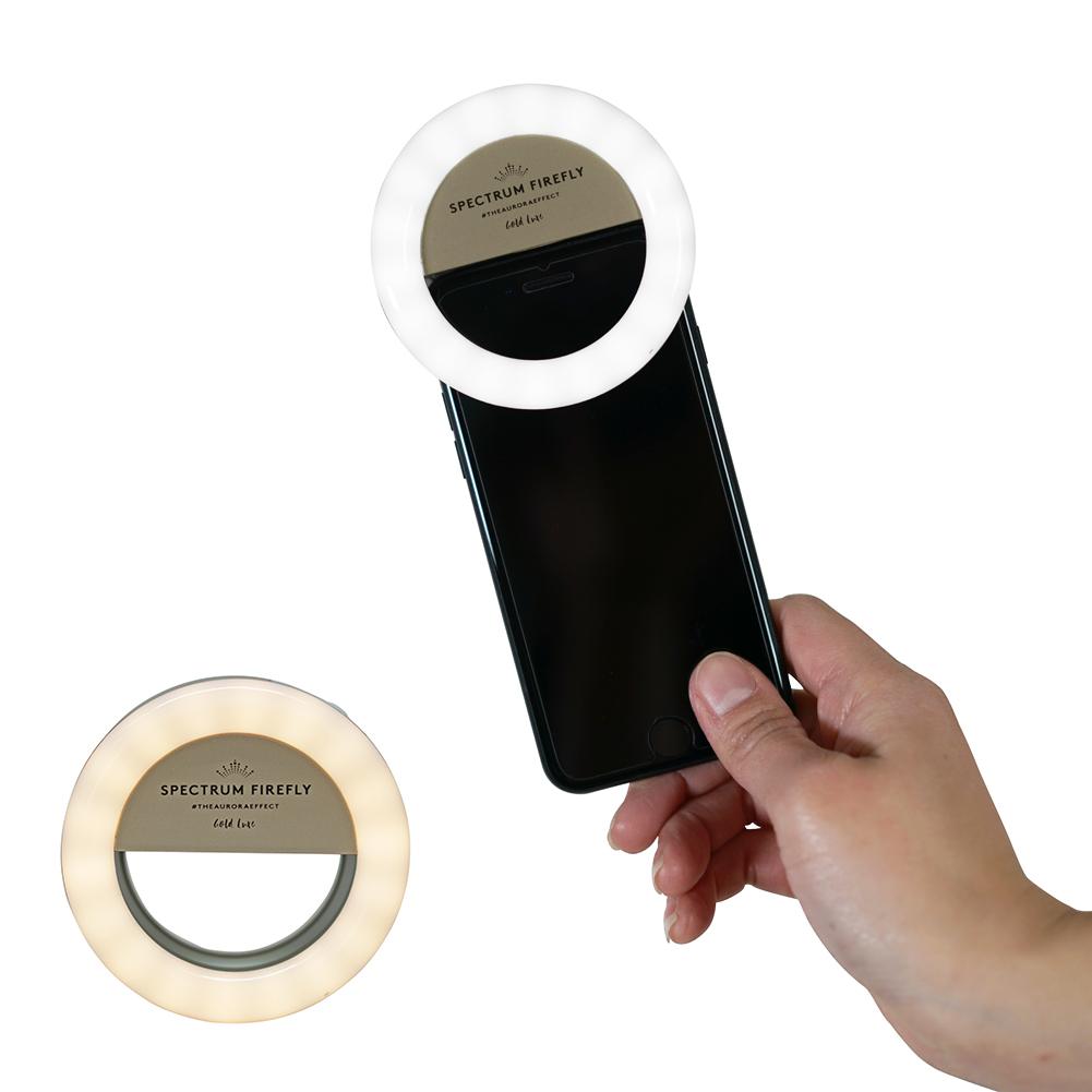 Gold Rush Aurora 2x Selfie Phone Ring Light Gold-Luxe Firefly - Bestie Bundle