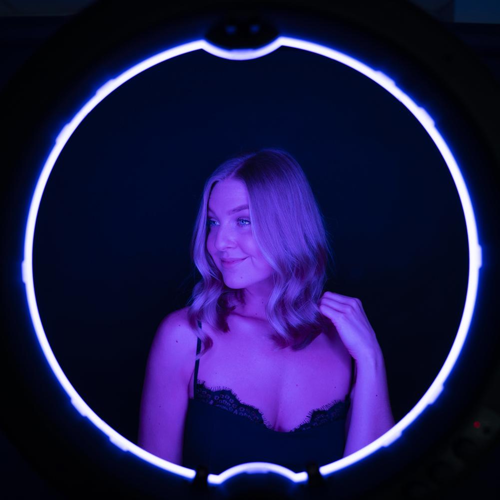 19" LED RGB Rainbow Ring Light - 'Unicorn'