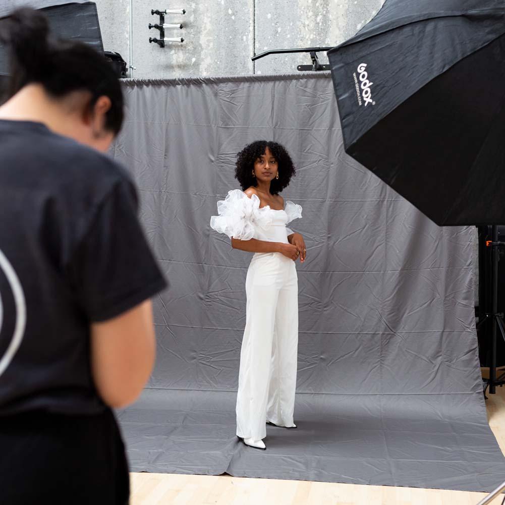 Solid Grey 3M x 3M Cotton Muslin Background