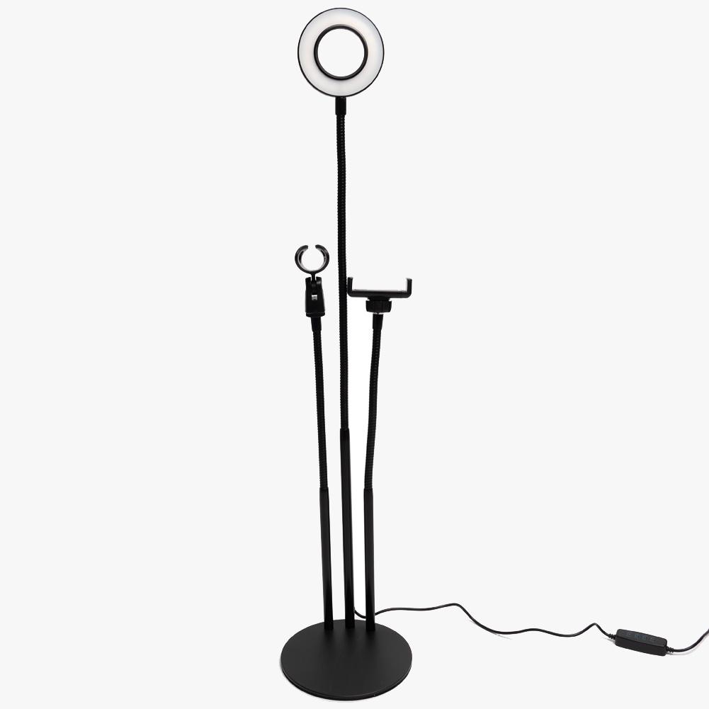 Black Live Stream USB Desk 6" Ring Light
