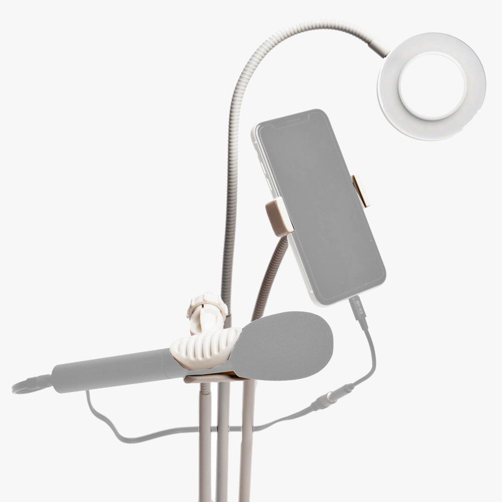 White Live Stream USB Desk 6" Ring Light