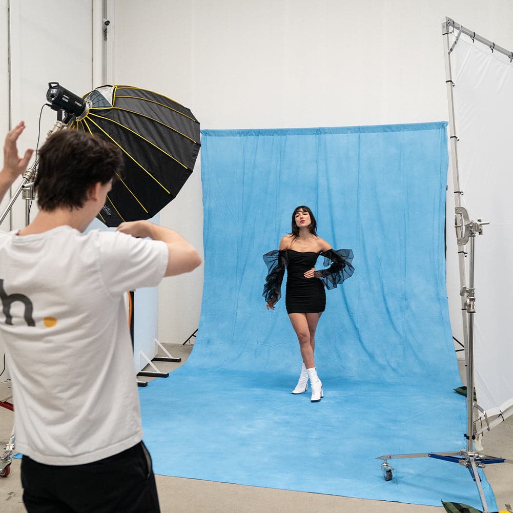 Spectrum Kaleidoscope Series Mottled Cotton Muslin Backdrop 3m x 6m - Blue Ya Mind