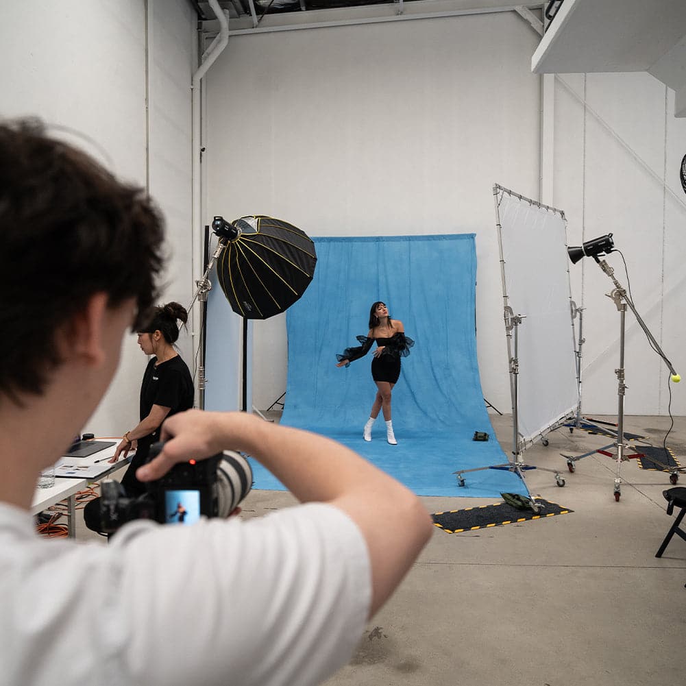 Spectrum Kaleidoscope Series Mottled Cotton Muslin Backdrop 3m x 6m - Blue Ya Mind