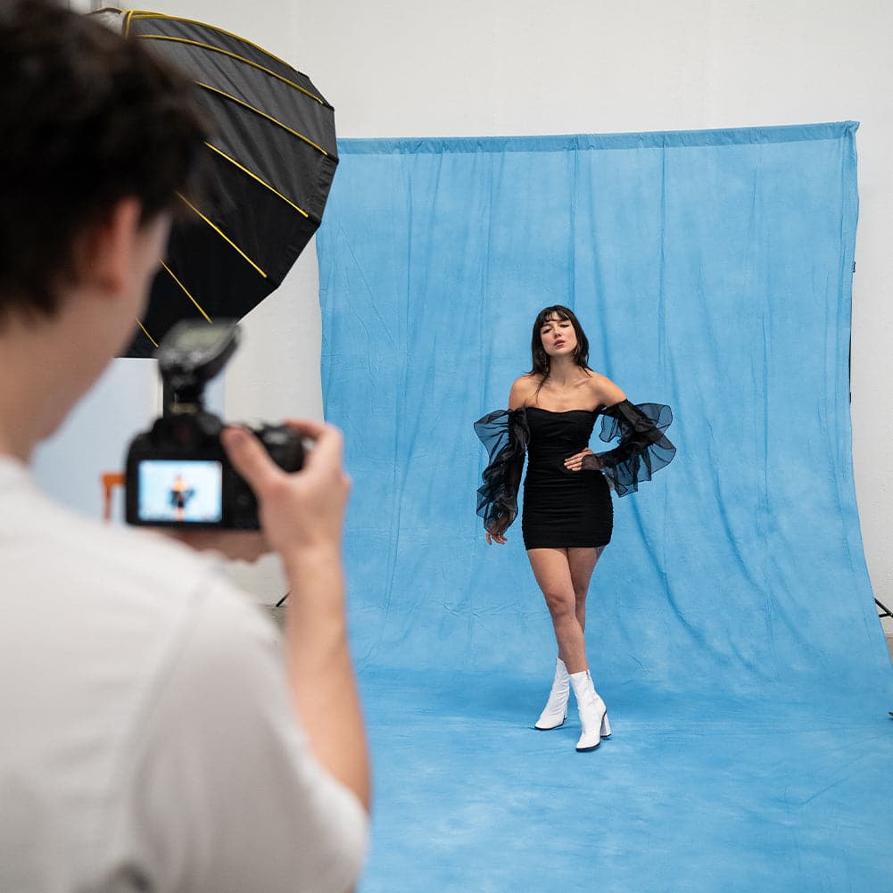 Spectrum Kaleidoscope Series Mottled Cotton Muslin Backdrop 3m x 6m - Blue Ya Mind