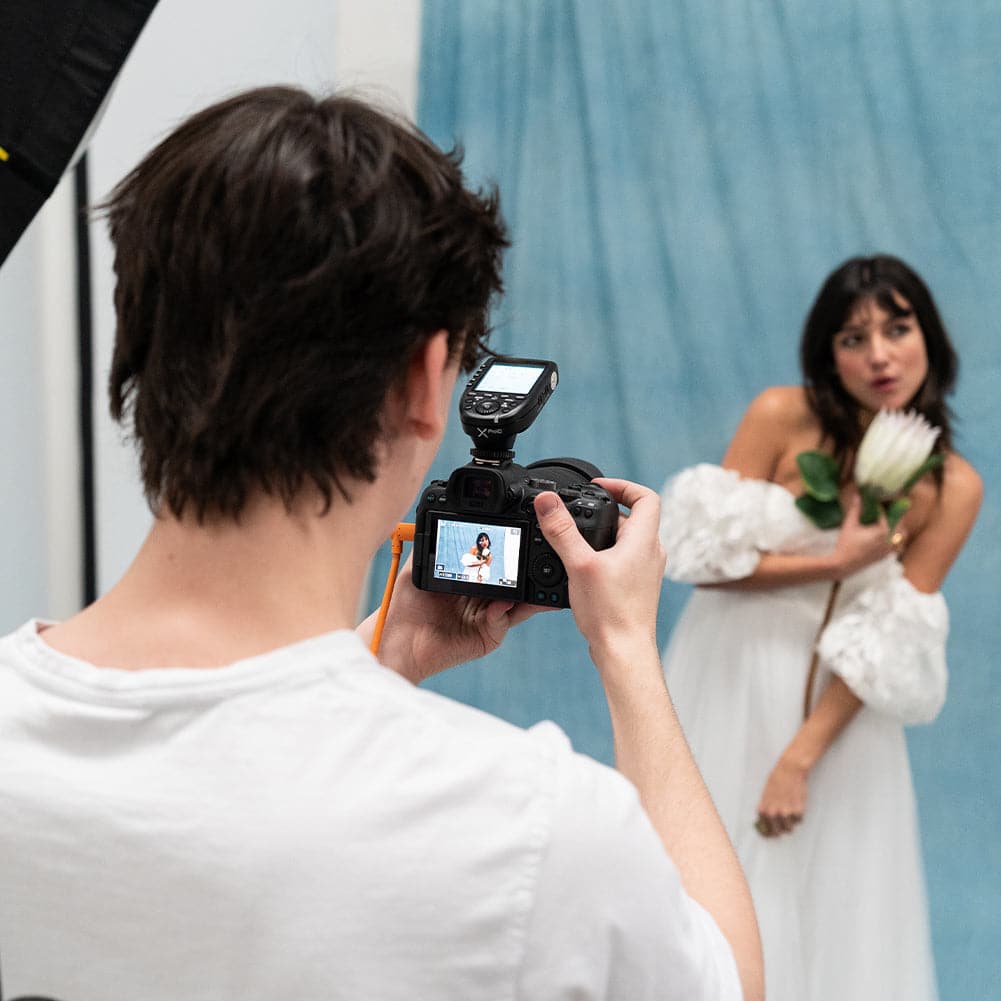 Spectrum Kaleidoscope Series Mottled Cotton Muslin Backdrop 3m x 6m - Mad About Blue