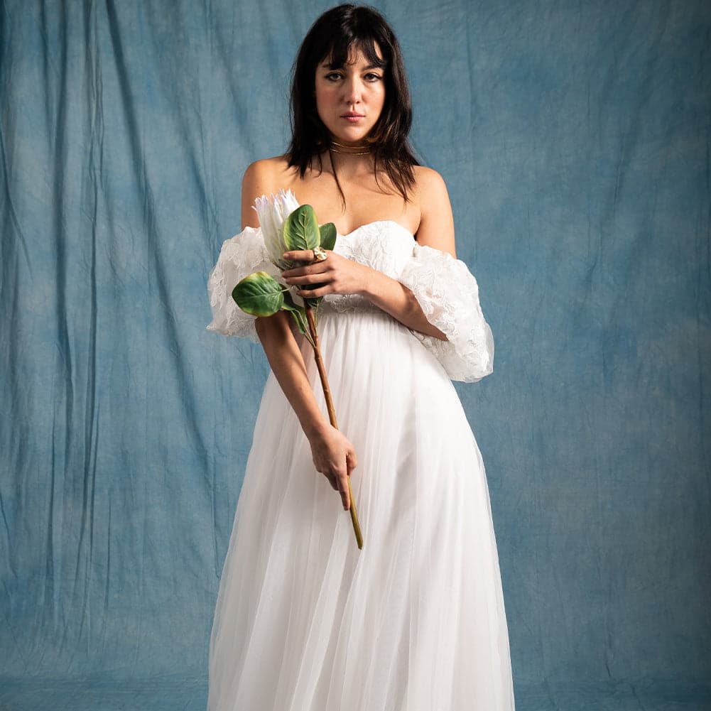 Spectrum Kaleidoscope Series Mottled Cotton Muslin Backdrop 3m x 6m - Mad About Blue