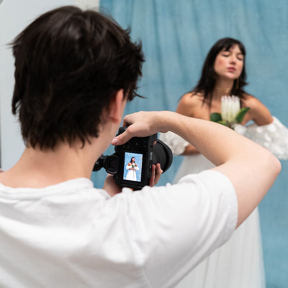 Spectrum Kaleidoscope Series Mottled Cotton Muslin Backdrop 3m x 6m - Mad About Blue