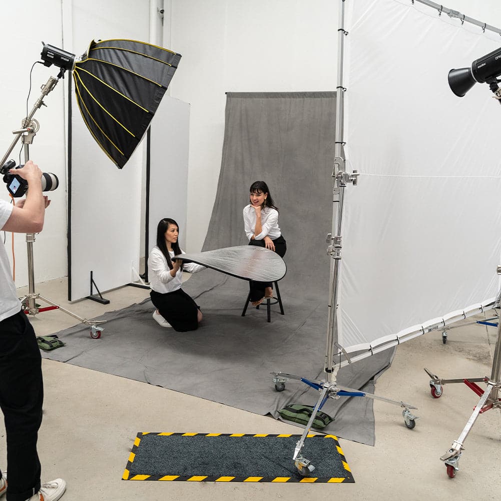 Kaleidoscope Series Grey Mottled Cotton Muslin Backdrop 3m x 6m - Set In Stone