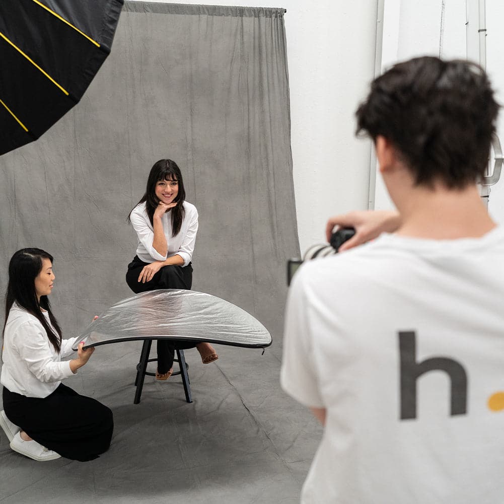 Kaleidoscope Series Grey Mottled Cotton Muslin Backdrop 3m x 6m - Set In Stone