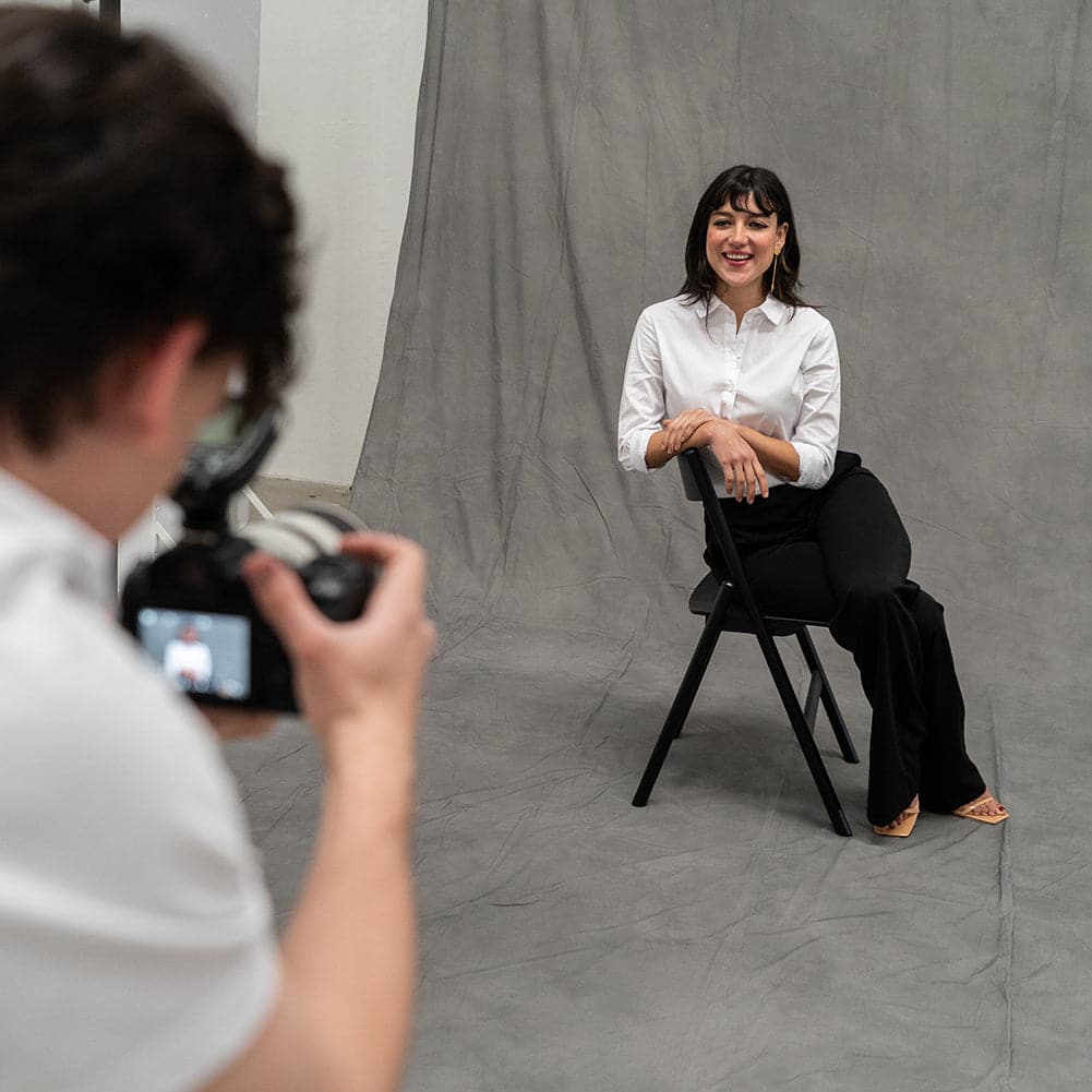 Kaleidoscope Series Grey Mottled Cotton Muslin Backdrop 3m x 6m - Set In Stone