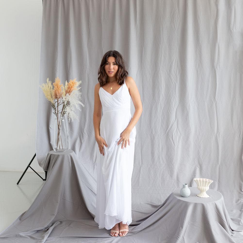 Pastel Palette Cotton Muslin Backdrop 3M x 6M - Clean Slate Grey