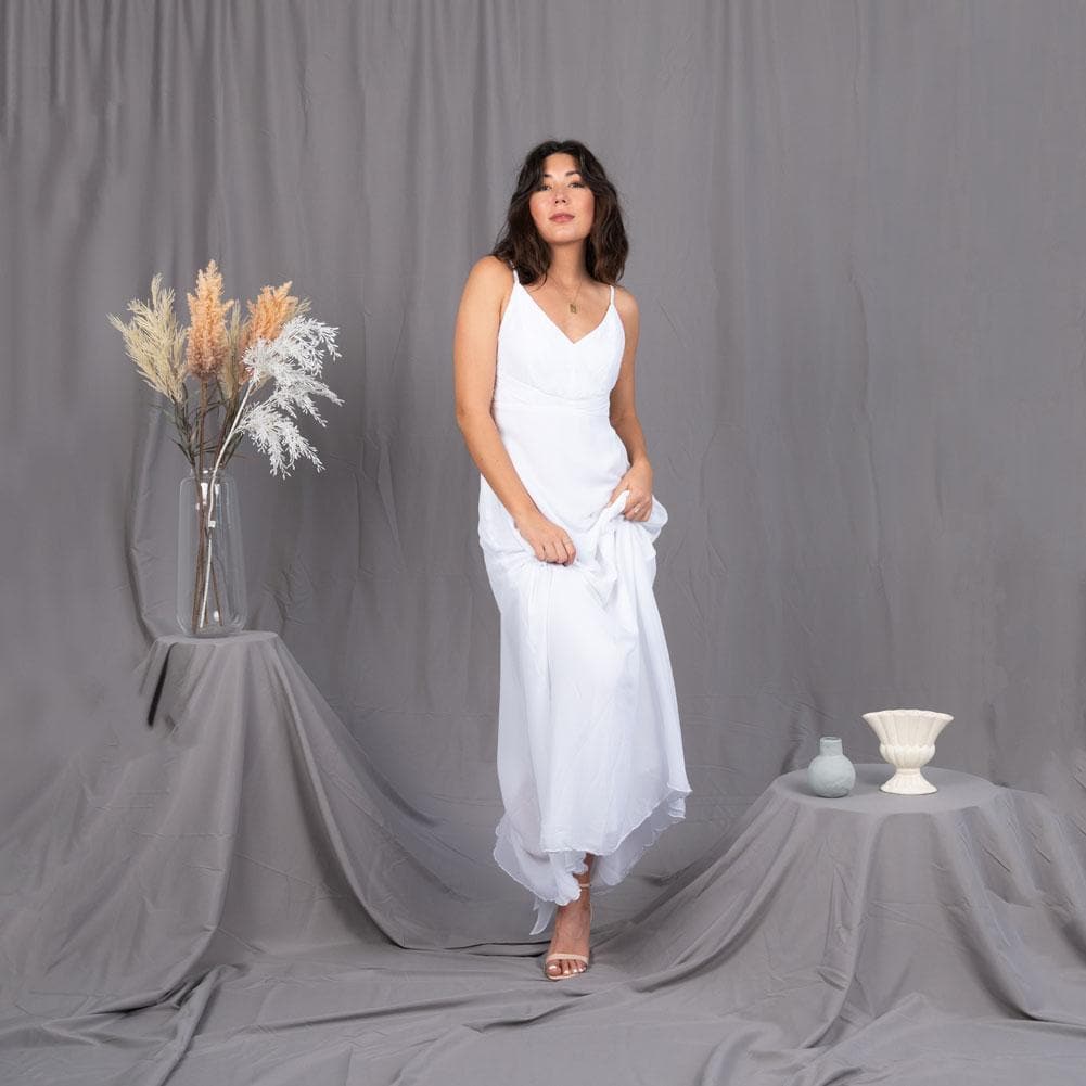 Pastel Palette Cotton Muslin Backdrop 3M x 6M - Clean Slate Grey