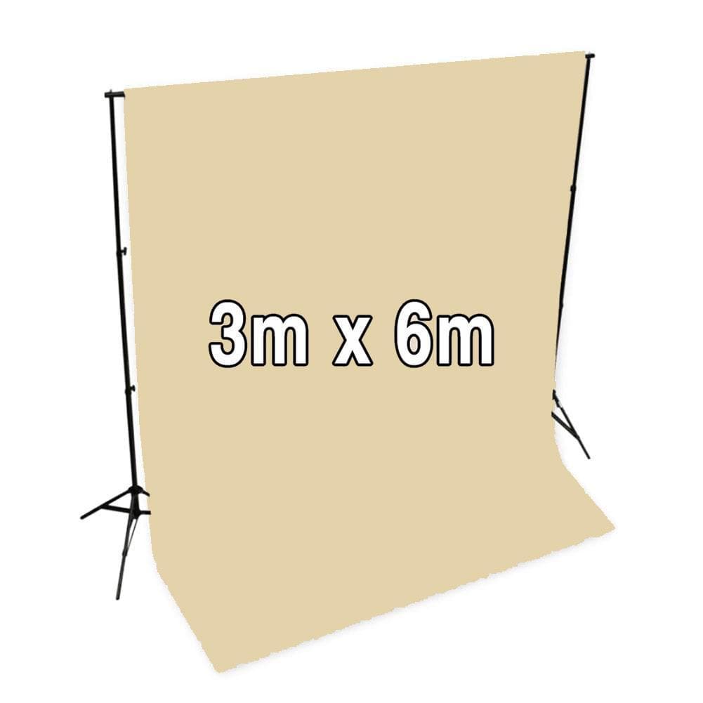 Pastel Palette Beige Muslin Backdrop 3M x 6M - Custard Tart
