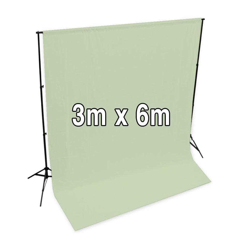 Pastel Palette Cotton Muslin Backdrop 3M x 6M - Holy Guacamole Green
