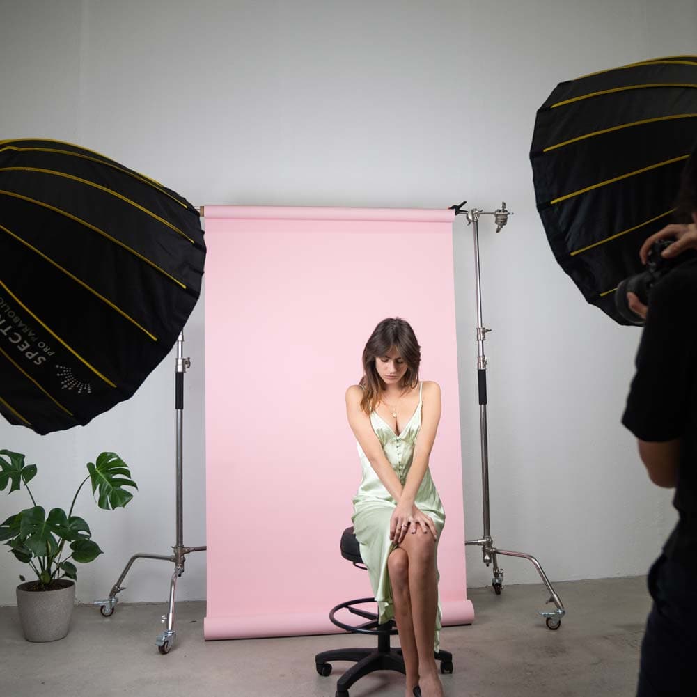 Spectrum Cherry Blossom Pink Non-Reflective Half Length Paper Roll Backdrop (1.36 x 8M approx.) (DEMO STOCK)