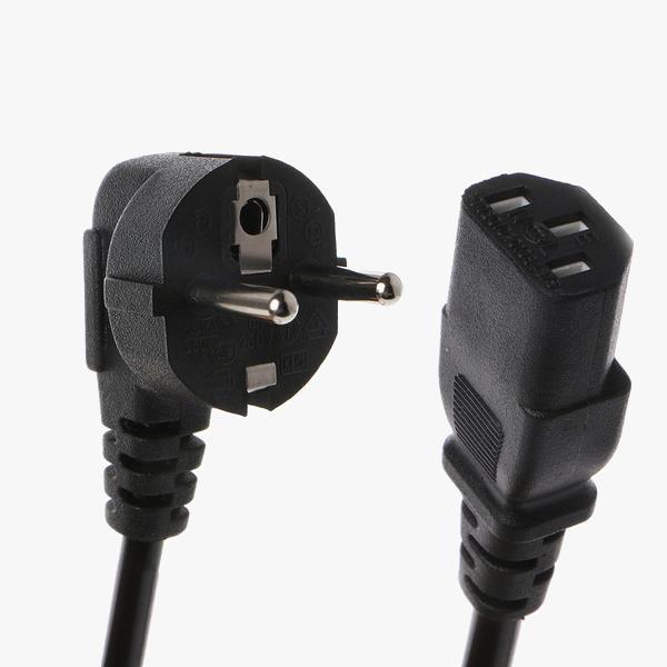 Power Lead Cable Cord Male AC to Female IEC - 2m EU Kettle Plug