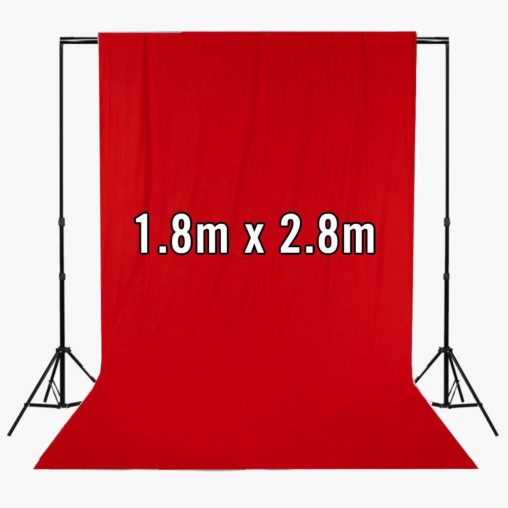 Solid Red 1.8 x 2.8M Cotton Muslin Backdrop