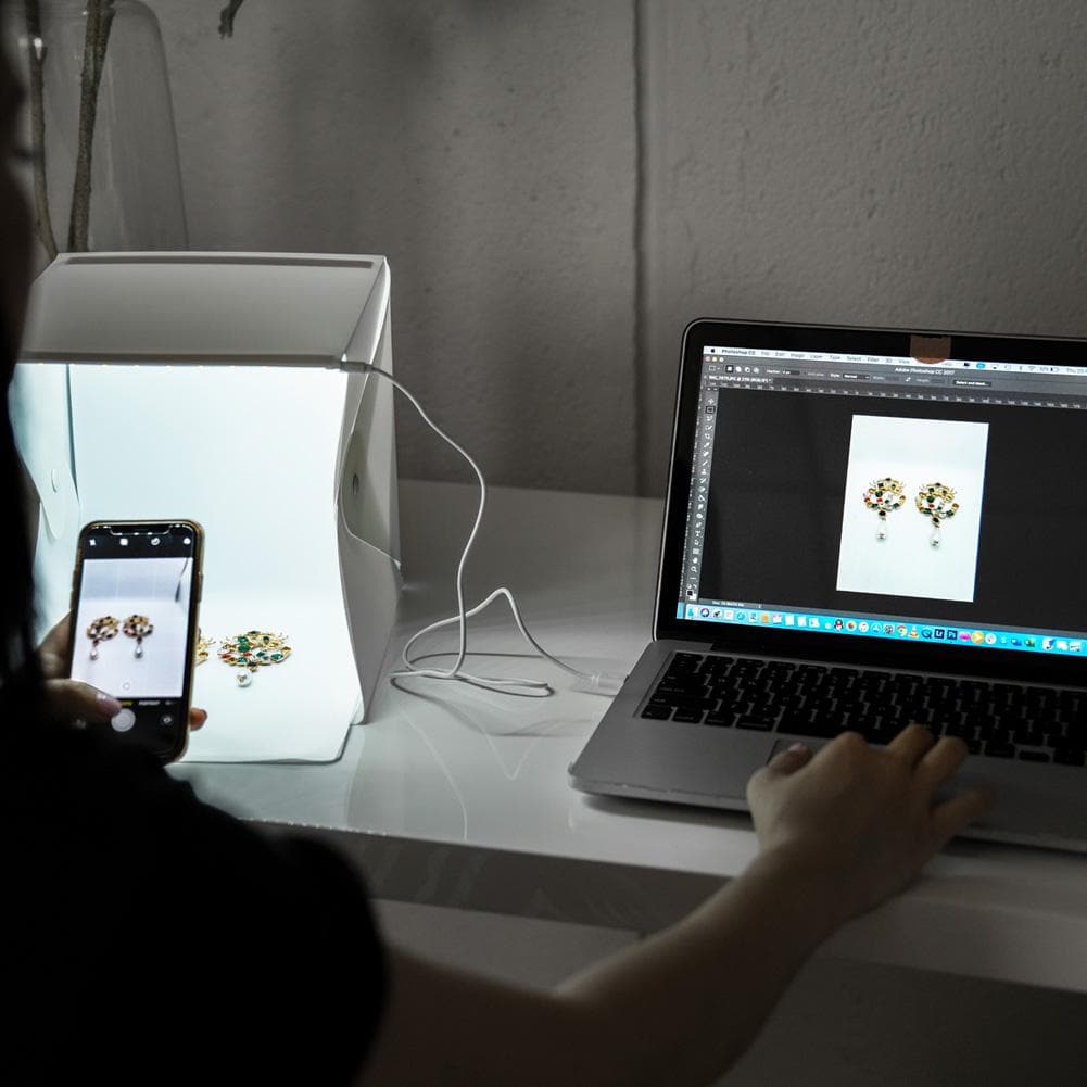 'STUDIO MATE' 9 Inch Etsy & Jewellery Product Photography Lighting Tent (DEMO STOCK)