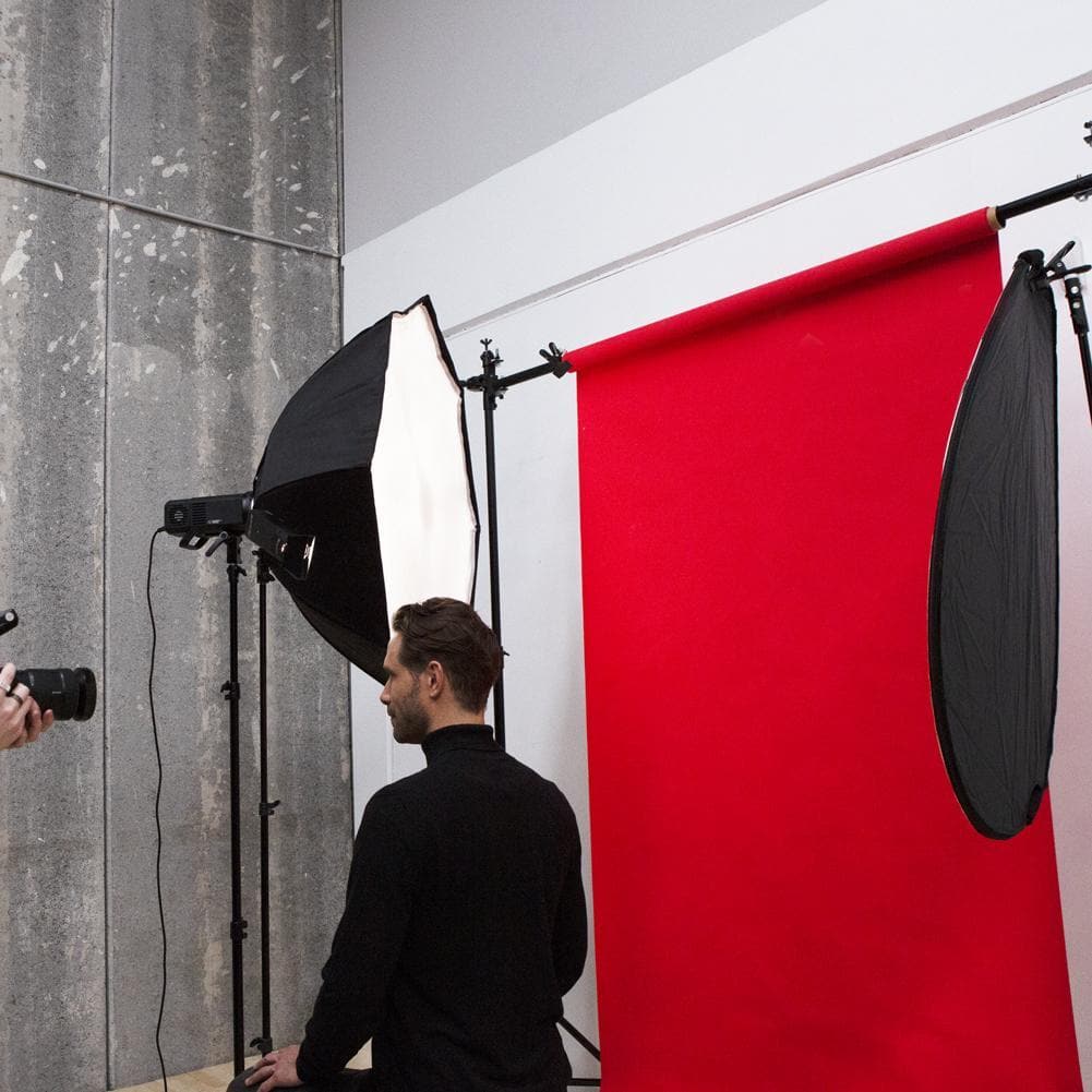 Spectrum Non-Reflective Half Paper Roll Backdrop (1.36m x 9.7m) - Tequila Sunrise Red (DEMO STOCK)