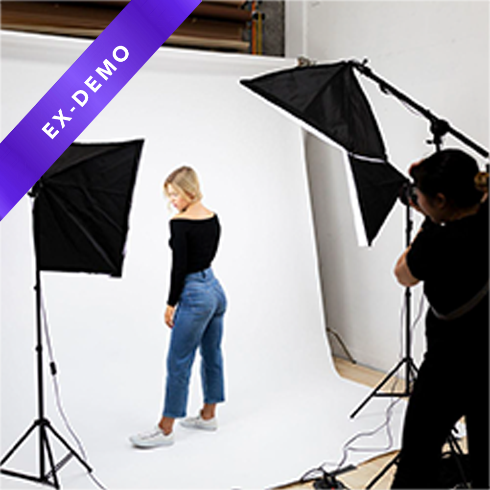 Triple "Illuminate Mate" Rectangle Softbox and Boom Arm Lighting Kit (DEMO STOCK)