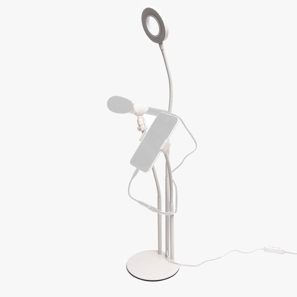 White Live Stream USB Desk 6" Ring Light