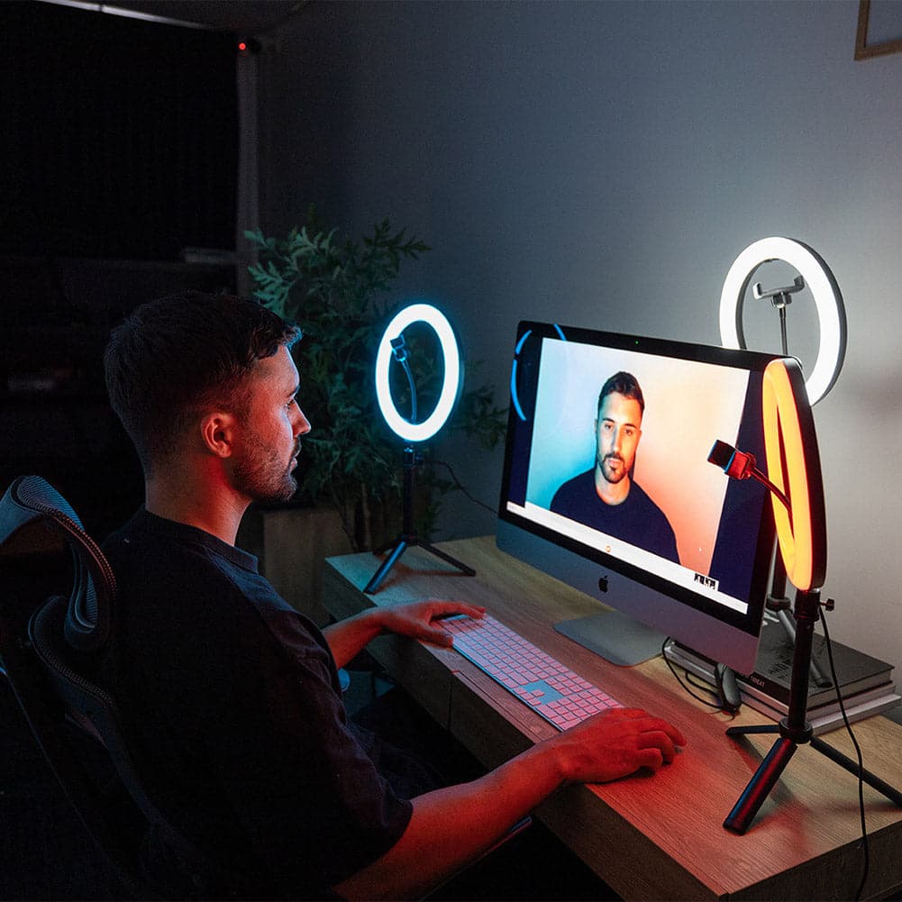 'Triple Rainbow' Youtube Gaming Content Creator Dual RGB Unicorn Ring Light Kit