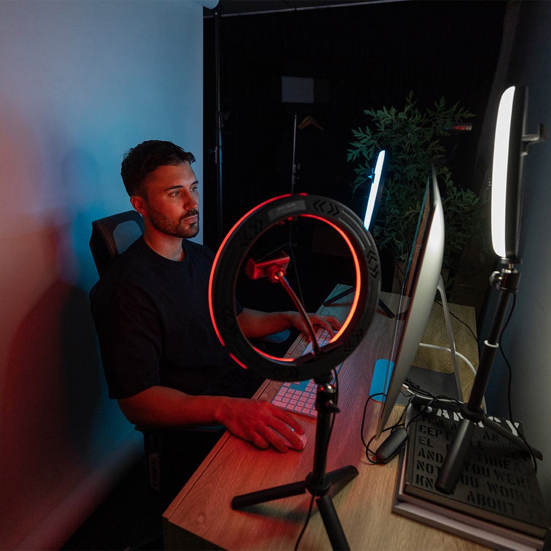 'Triple Rainbow' Youtube Gaming Content Creator Dual RGB Unicorn Ring Light Kit