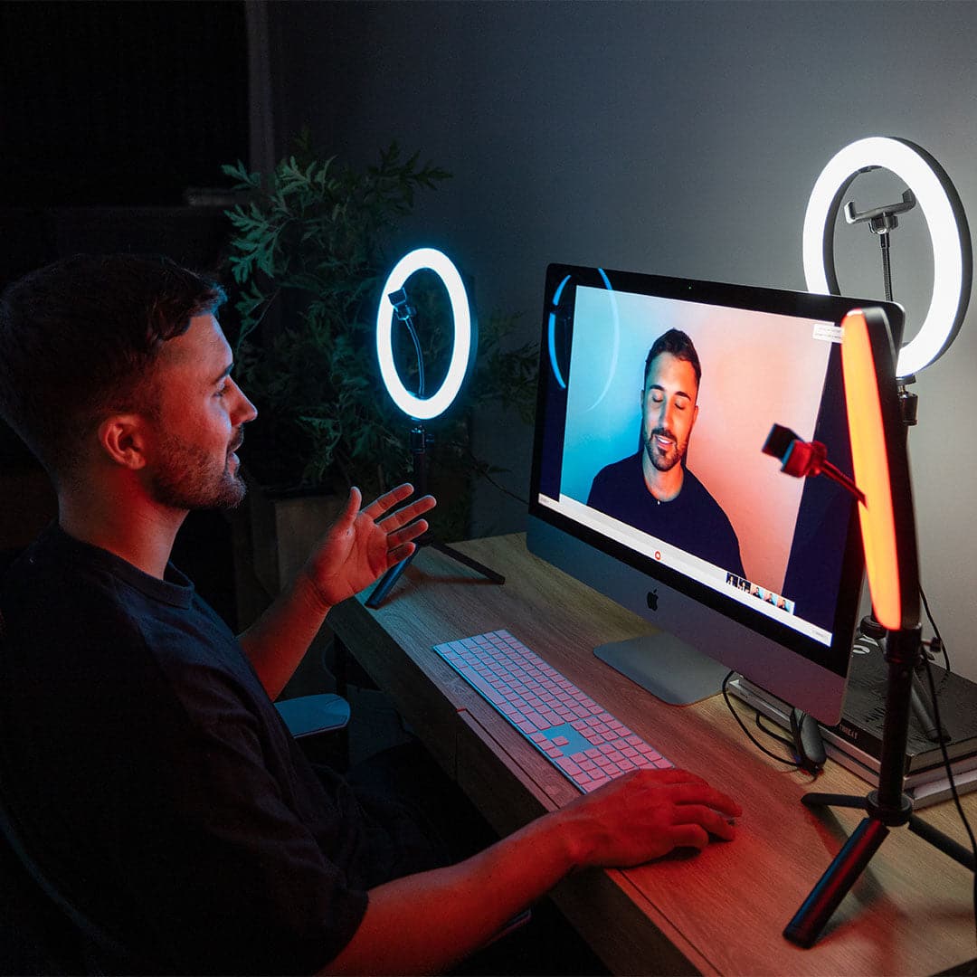 'Triple Rainbow' Youtube Gaming Content Creator Dual RGB Unicorn Ring Light Kit