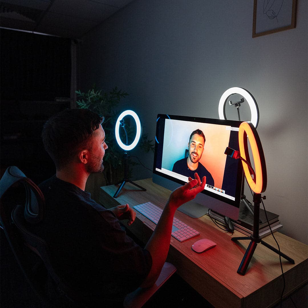 'Triple Rainbow' Youtube Gaming Content Creator Dual RGB Unicorn Ring Light Kit