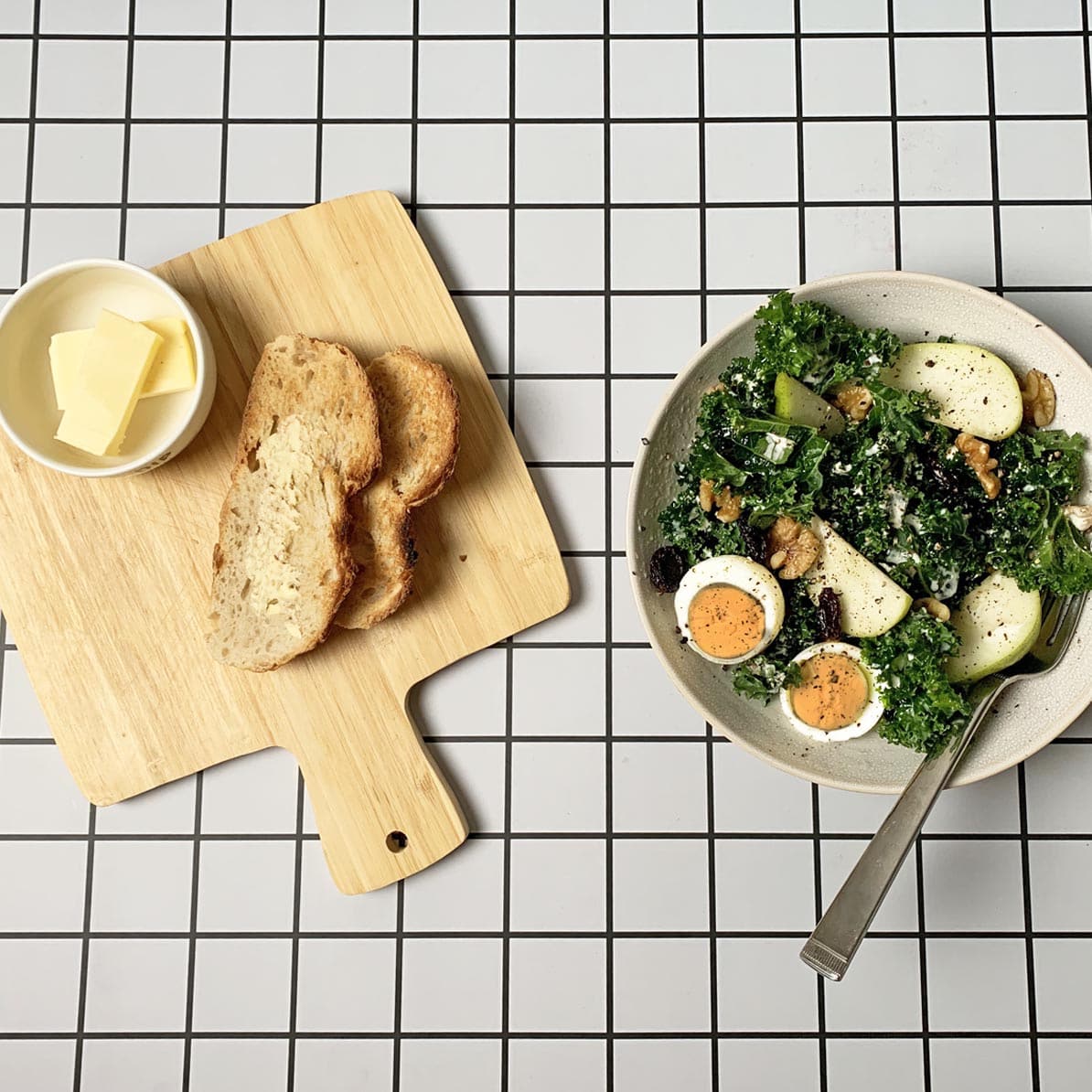 Flat Lay Instagram Backdrop - White 'Glebe' Minimal Grid (56cm x 87cm)