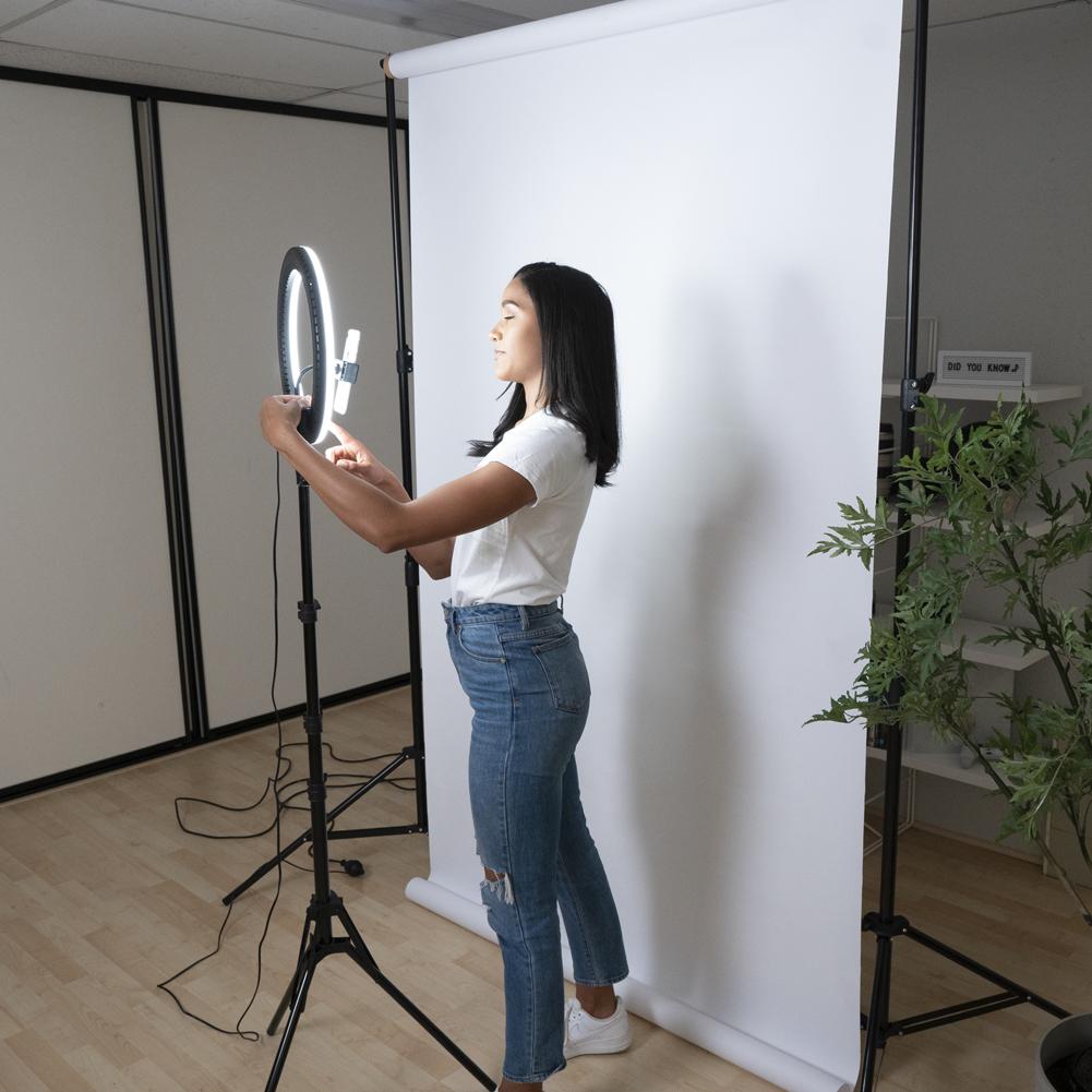 Spectrum Marshmallow Paper Roll Photography Studio Backdrop Half Width (2 x 10M approx.) (DEMO STOCK)