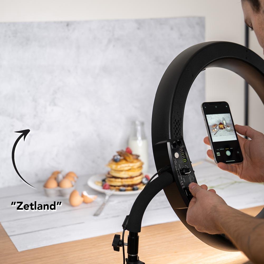 Flat Lay Instagram Backdrop - 'Zetland' Concrete (56cm x 87cm)