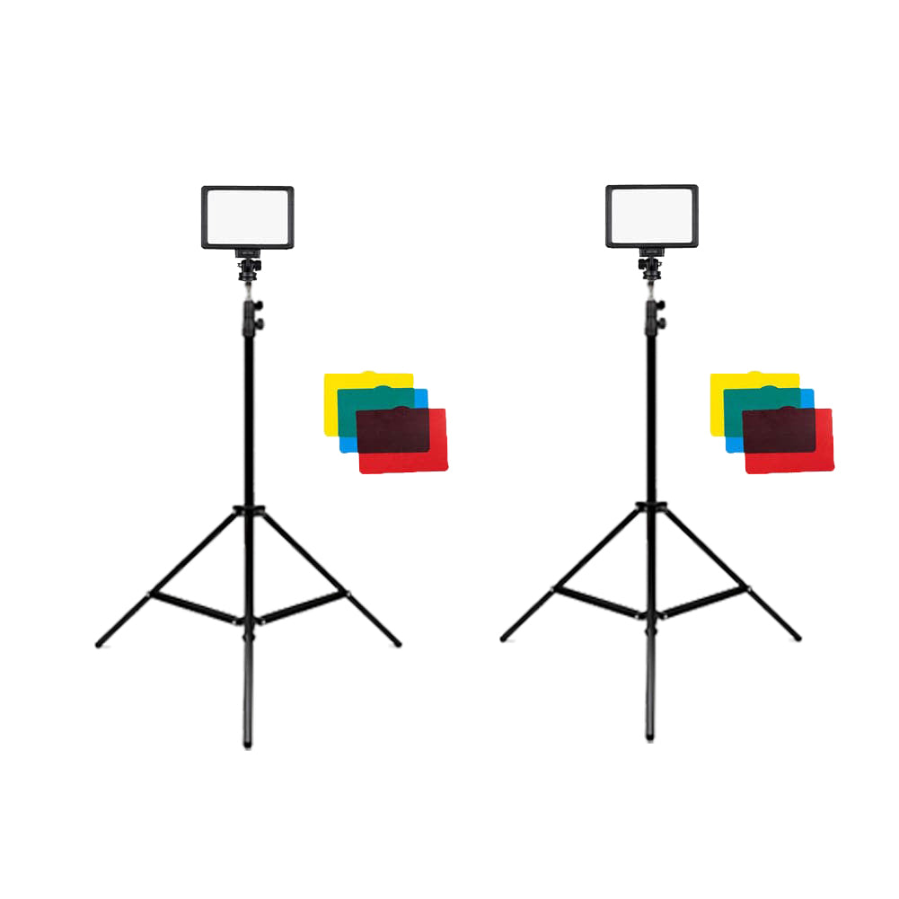 5.5" LED Photography Video Youtube Zoom Lighting Kit with Floor Stands - Crystal Air