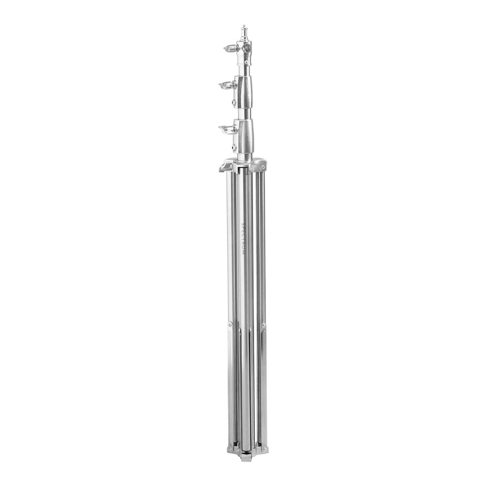 Spectrum 280cm Heavy Duty Air Cushioned Light Stand (Silver) - Twin Bundle